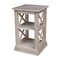 International Concepts Rectangle Hampton Accent Table with Shelves, 16 W, 16 L, 26 in H, Wood, Washed Gray Taupe OT09-70A - alternate 1